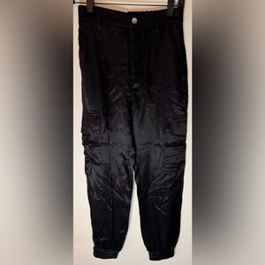 Satin cargo pants